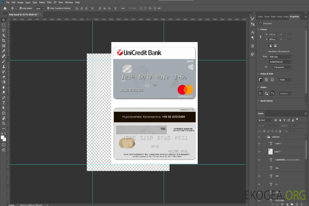 Allemagne Carte de crédit MasterCard UniCredit Bank template Allemagne Carte de crédit MasterCard UniCredit Bank template